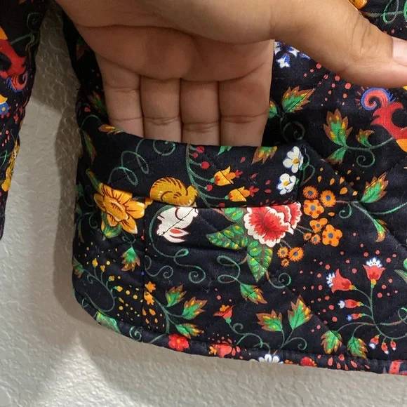 Vintage Vera Bradley Tavern On The Green Quilted 100% Cotton Whimsical Jacket S - Picture 4 of 9